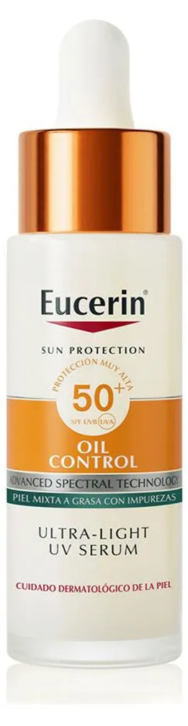 Sérum Solaire Visage Oil Control Eucerin SPF 50+ Protection Invisible