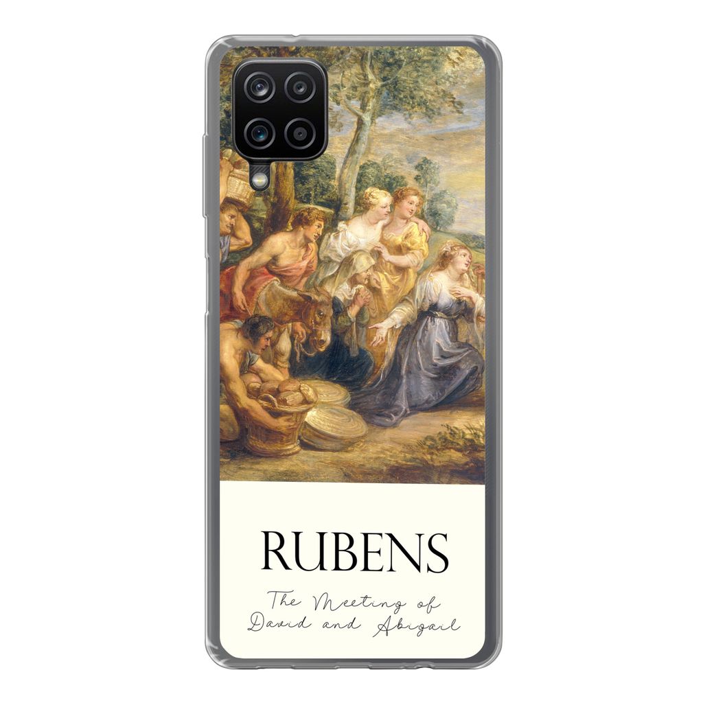 MuchoWow Handyhülle Schutzhülle Hülle für Samsung Galaxy A12 Rubens - Kunst - Die Begegnung von David und Abigail Silikon Softcase Handy Hül...