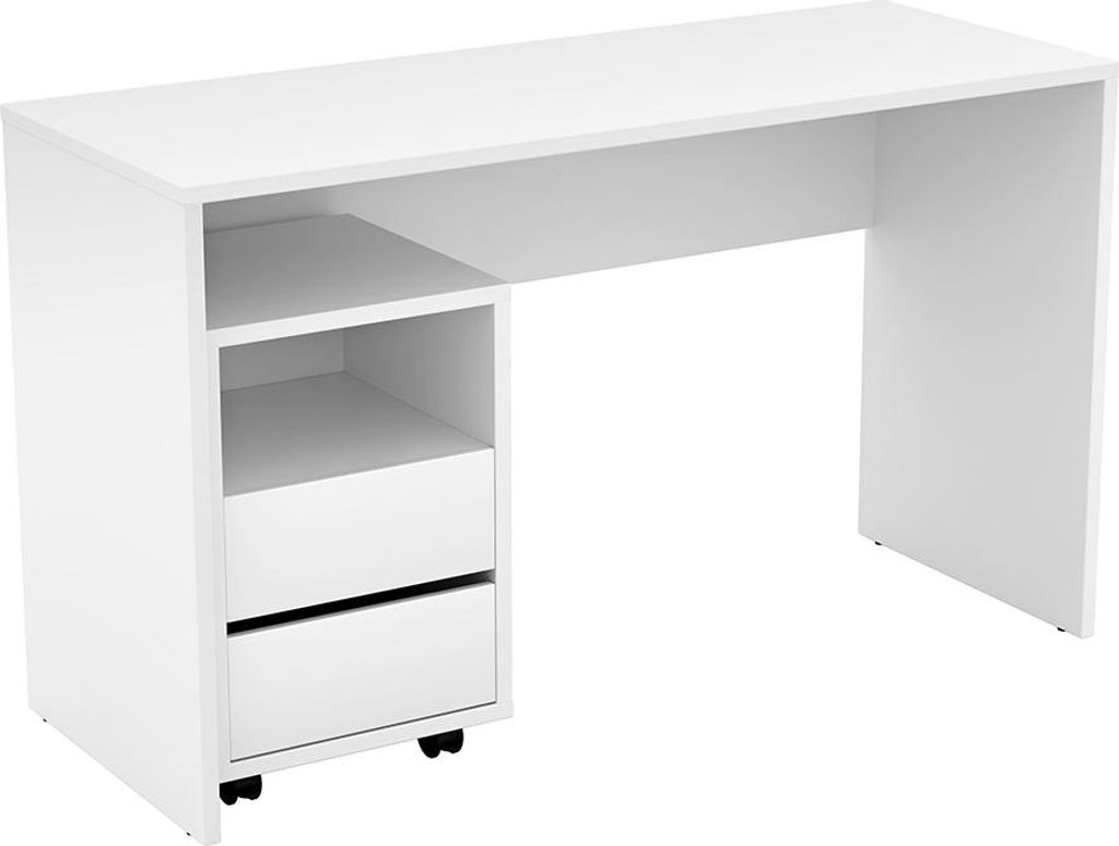 Masseno Schreibtisch AMATO 130x50x75 cm Bürotisch Computertisch, Weiß