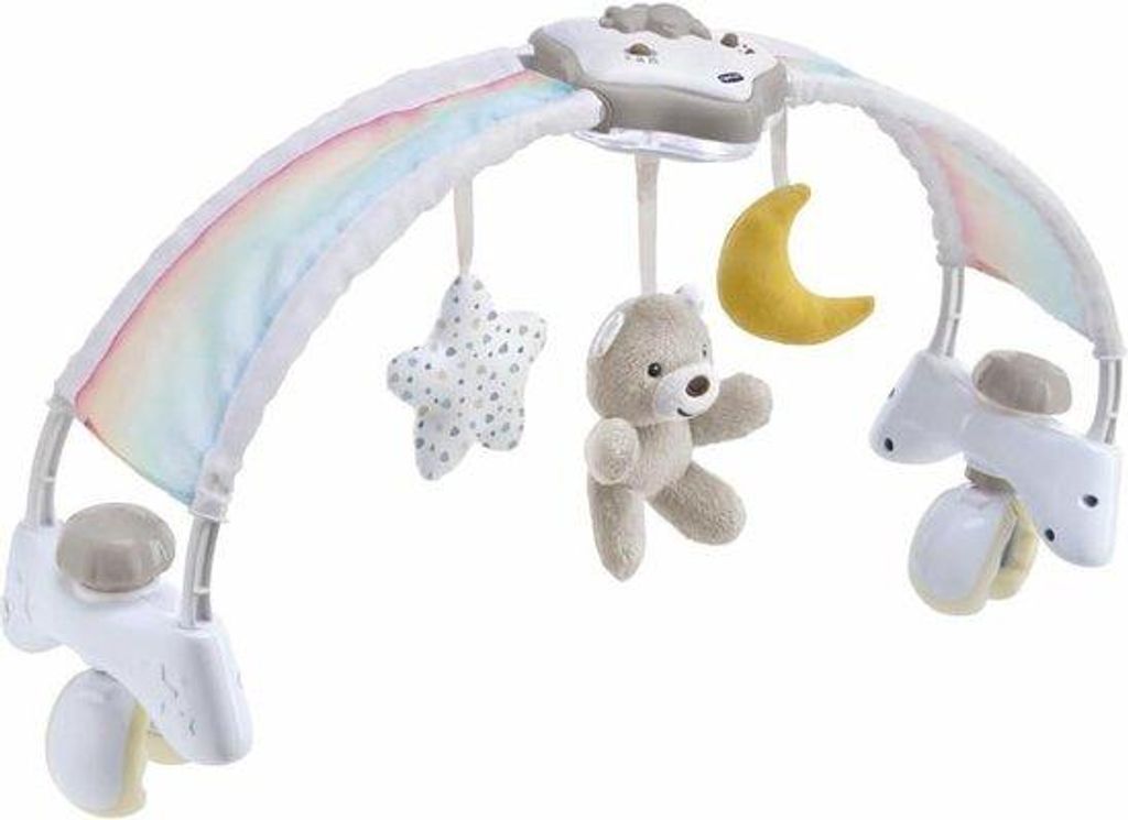 Baby mobiel mit Musik - Regenbogenbogen für Wiege - Neutral - Licht und beruhigende Musik