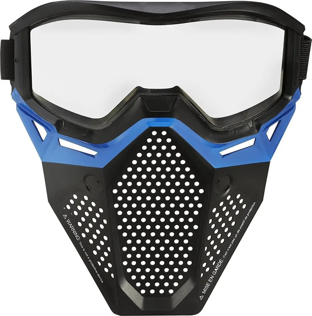 Masque de protection NERF bleu pour tournois et entraînements de tir Nerf