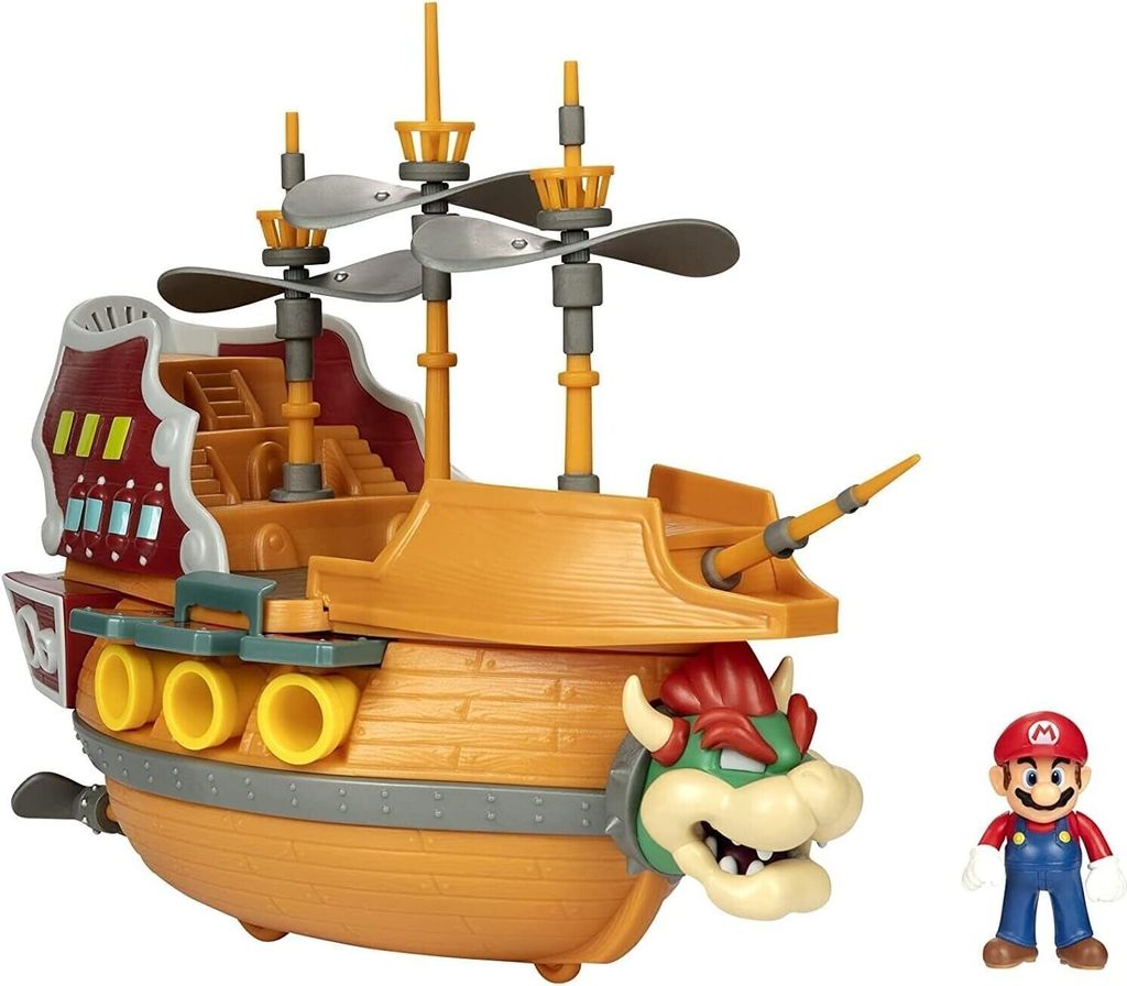 Nintendo Super Mario Deluxe Aeronave Bowser Spielset Immagine del prodotto 