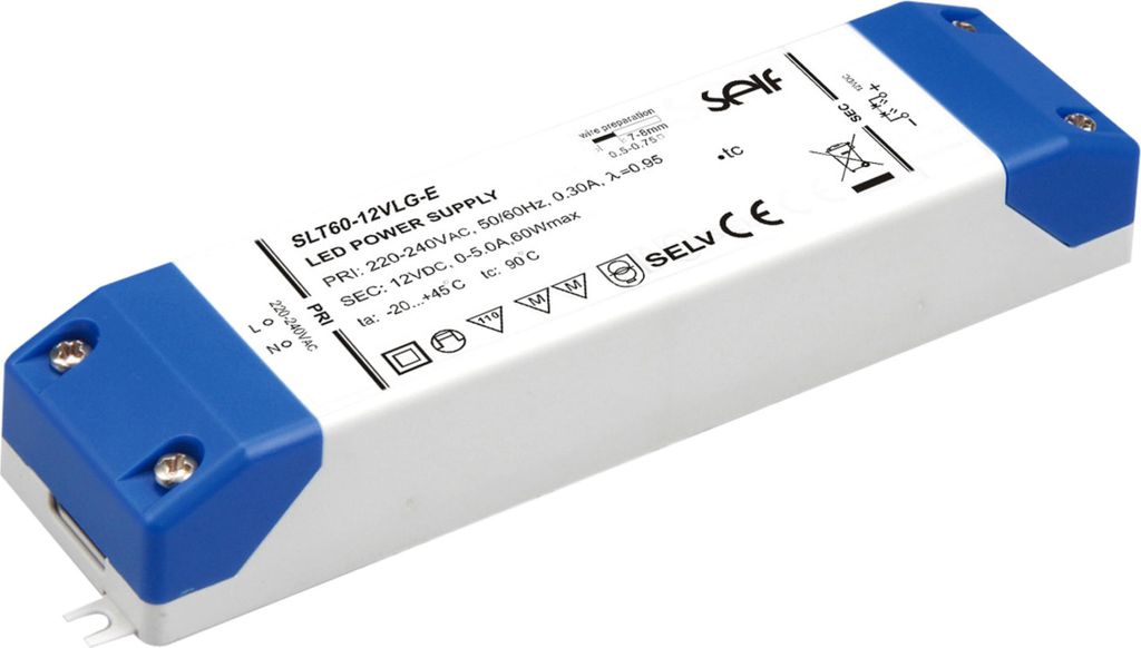 SELF SLT60-24VLG-E, Installationsnetzteil IP20 60W 24V 2,5A
