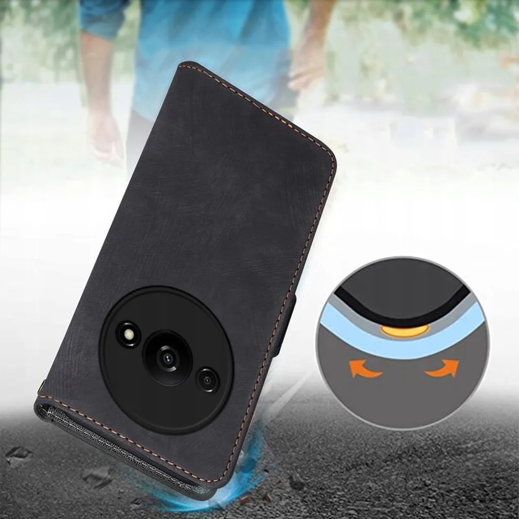 Cover Portafoglio Xiaomi Redmi A3 Viola | RFID Blocking & Glamour - 8