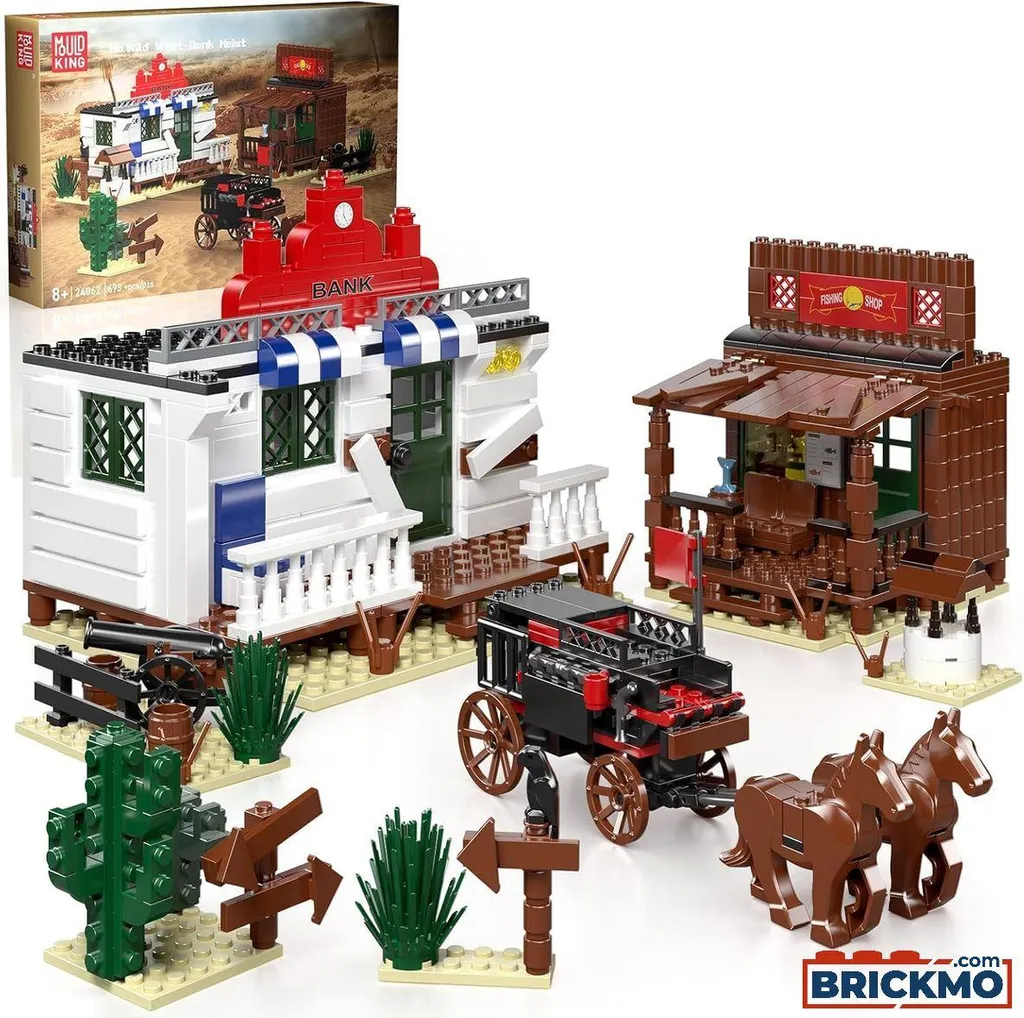 Set Construction Western - Mould King 24062 - Scène Braquage Banque