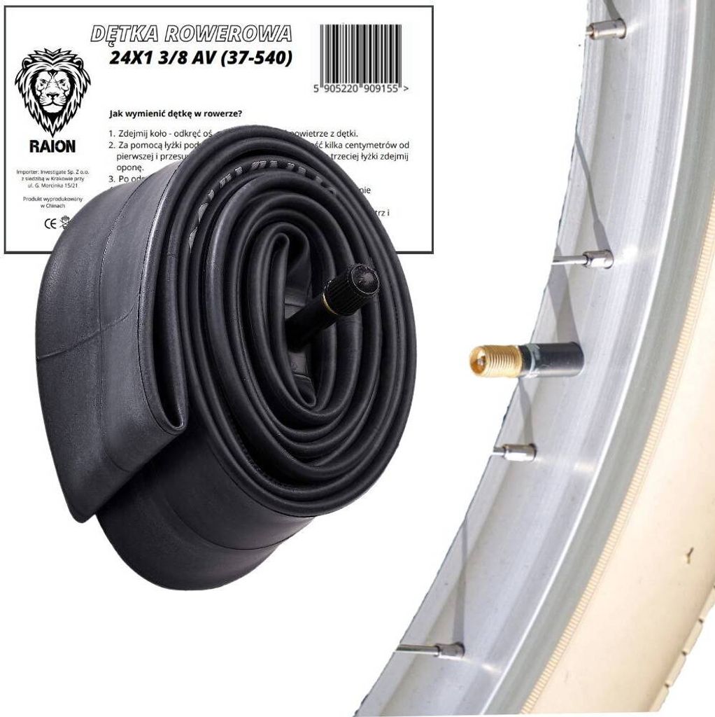 Dętka 24x1 3/8 AV RAION Zdjęcie produktu 