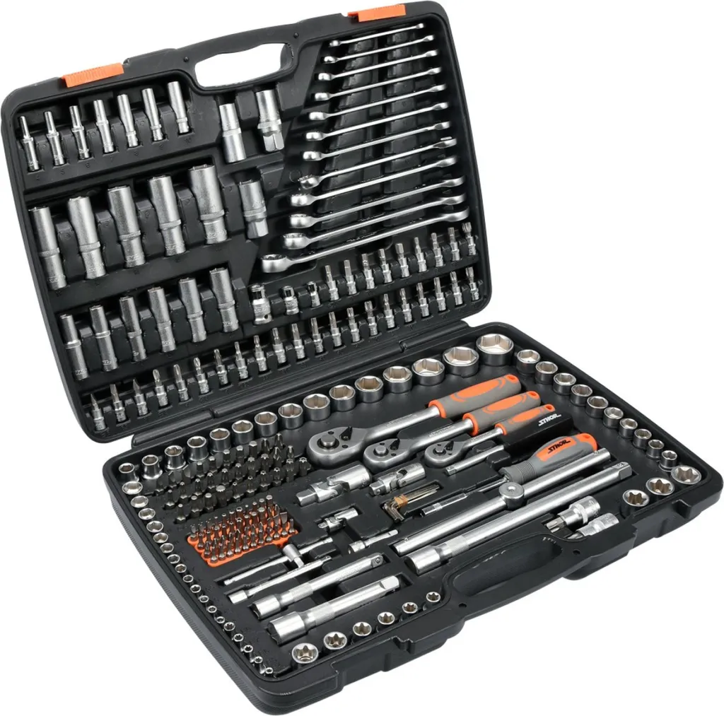Set di utensili, set di chiavi a bussola, set di cricchetti da 1/2" (216 pezzi)