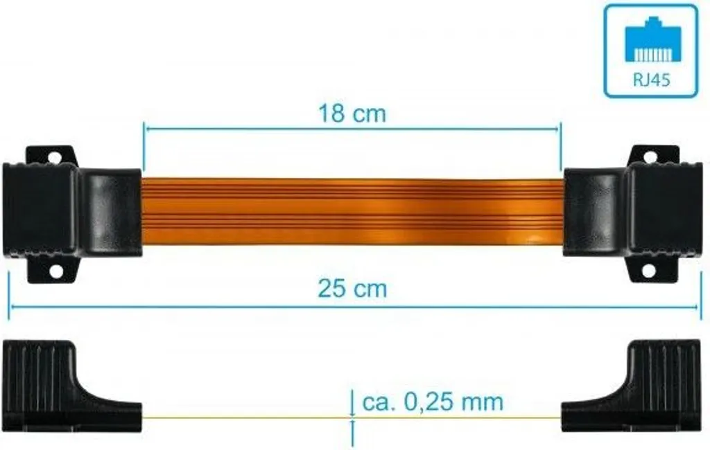 Good Connections 8055-F18Q Passacavo RJ45 per Finestra 25cm Trasparente