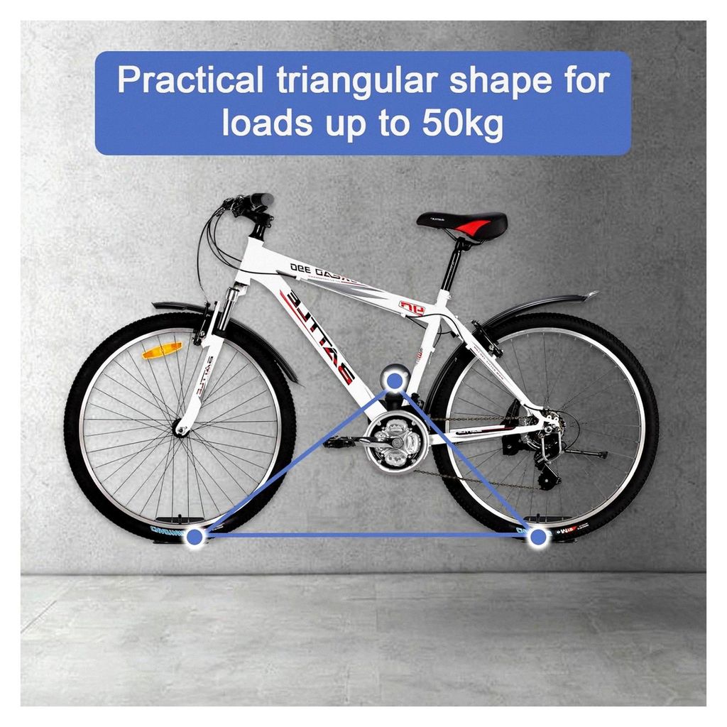 Wandhalterung für Fahrräder mit Pedalaufhängung, Fahrradhalterung zur Wandmontage für Plattformpedale, Klickpedale und Hybridpedale