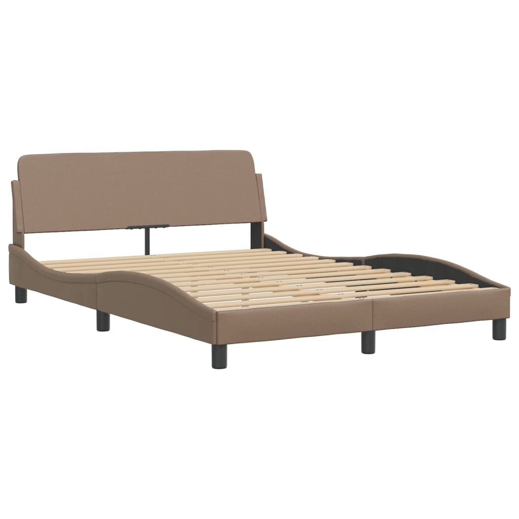 Bettgestell "Dover" Cappuccino-Braun 120x200 cm Kunstleder