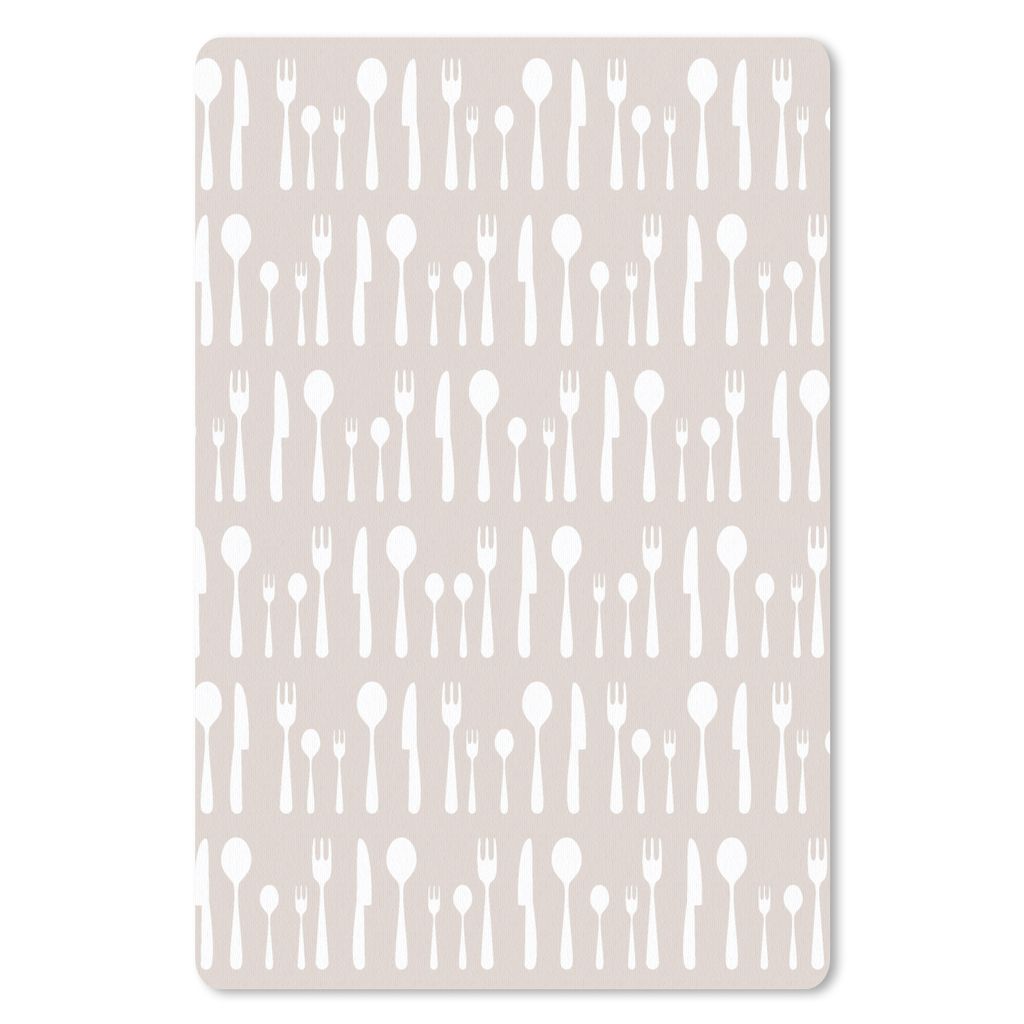 MuchoWow Mauspad Mousepad Besteck - Muster - Küche 40x60 cm - Mousepads - Maus Mat - Pad - Mausunterlage - Schreibtisch Accesoire