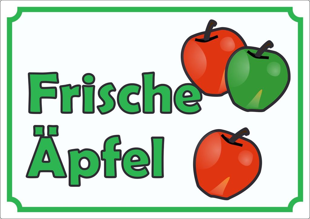Werbeaufkleber Aufkleber Äpfel A3 (297x420mm)
