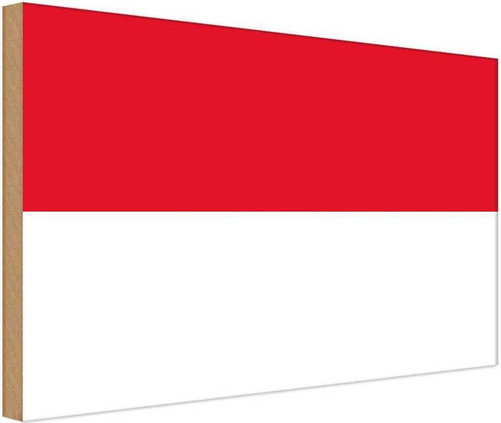 vianmo Holzschild 30x40 cm Indonesiens Indonesia Flagge Fahne Wappen