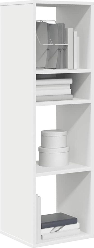 Möbel Bücherregal Weiß 34x31x112 cm Holzwerkstoff - Bücherregale 860283