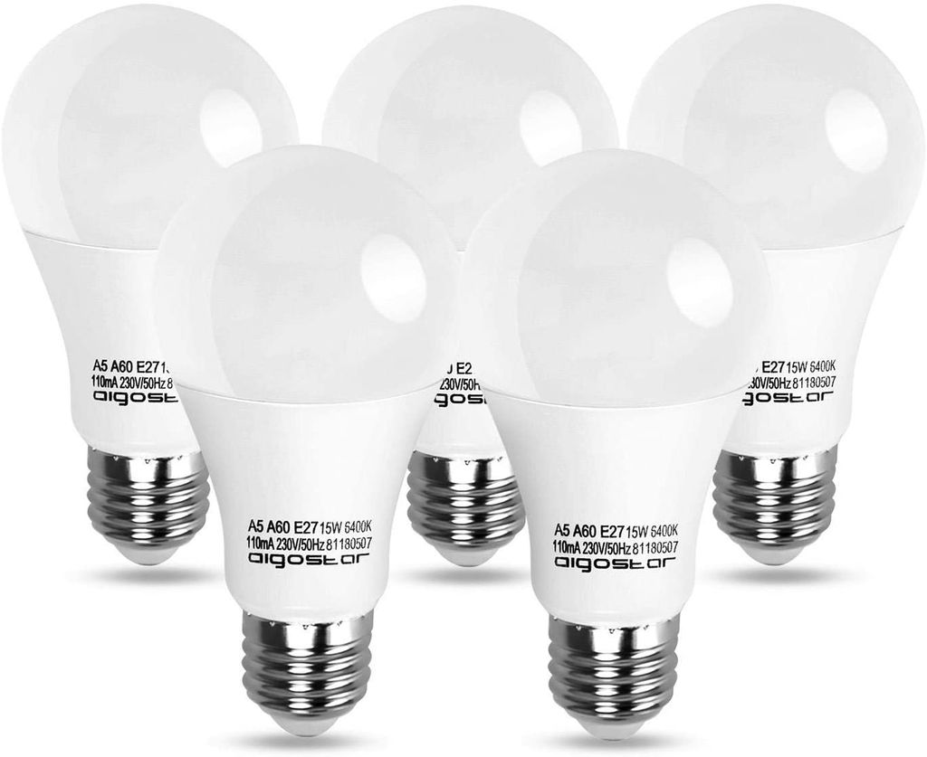 5 LED-Tropfen-Lampen E27 warmweiß 400lm Leuchtmittel Birne E-27 230V Glühbirne 