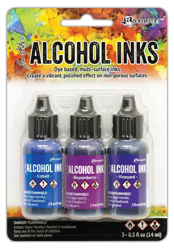 Encre à alcool Ranger Cobalt Boysenberry : Finissez vos fonds ternes