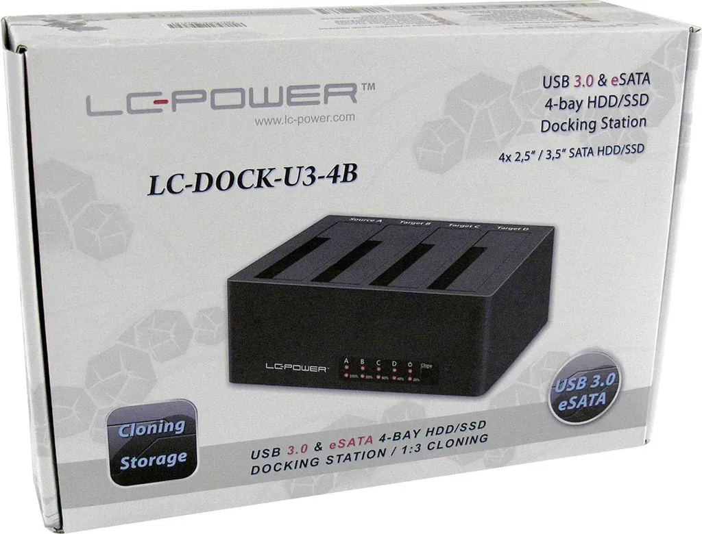 Accédez à 4 disques simultanément avec le LC Power LC-DOCK-U3-4B USB - 3