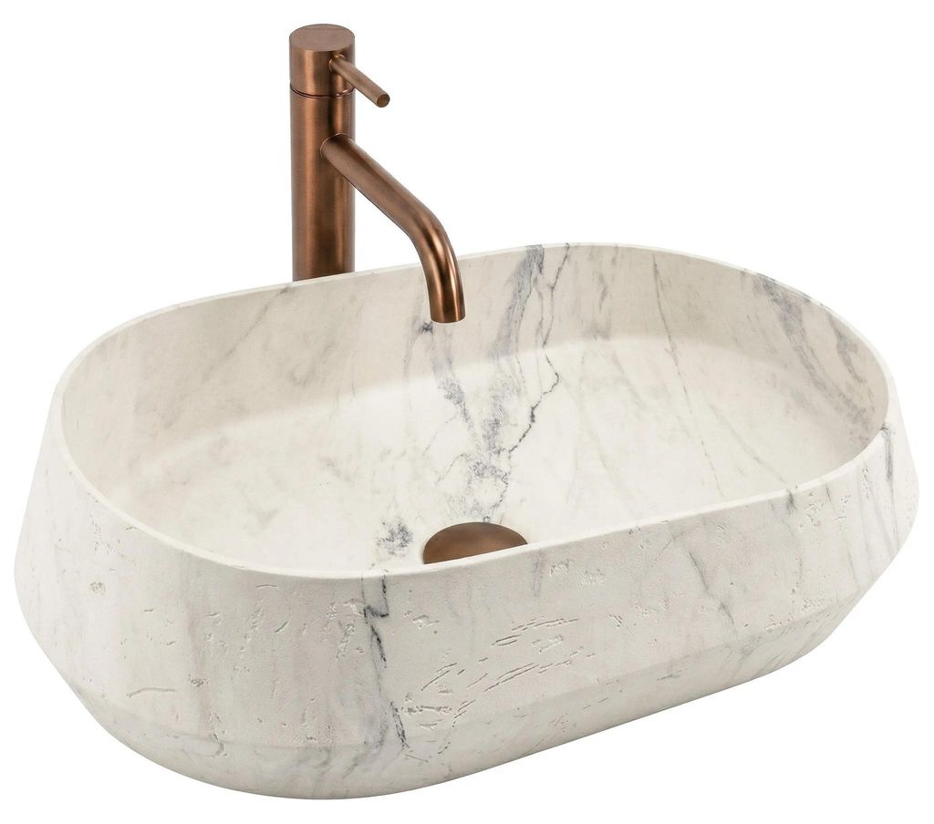 Aufsatzwaschbecken Rea Zoe Marlo Beige, Steinimitation Produktbild 