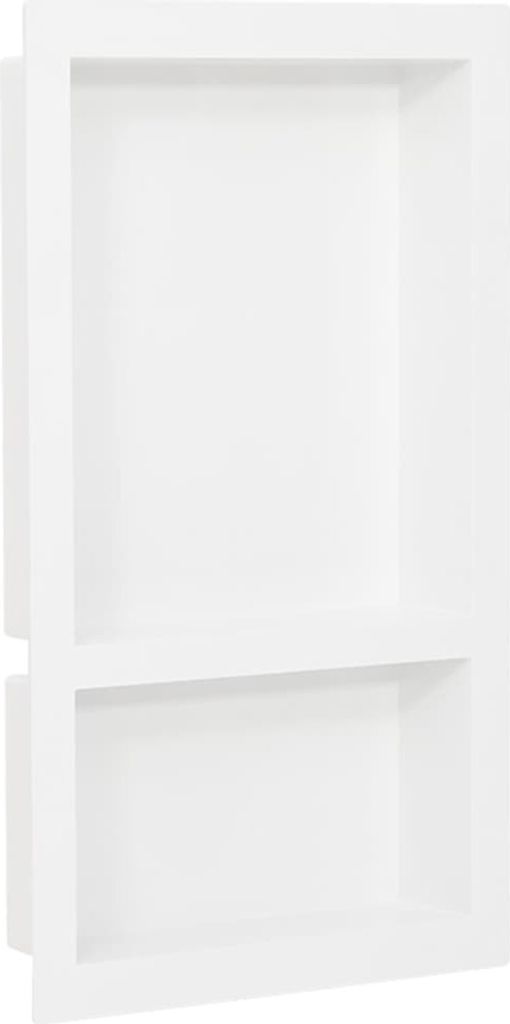 Möbel Duschnische mit 2 Fächern Hochglanz-Weiß 41x69x9 cm - Duschabtrennungen 151398