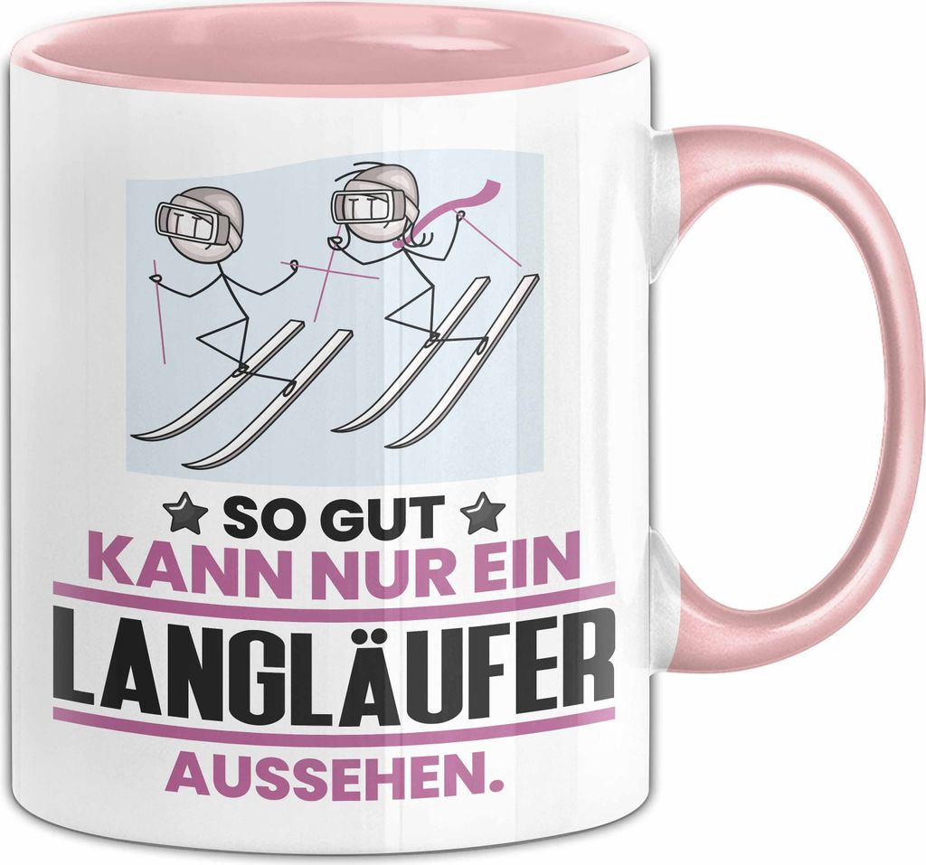 Langläufer Geschenk Tasse So Gut Kann Nur Ein Langläufer Aussehen Geschenkidee Kaffee-Becher (Rosa)