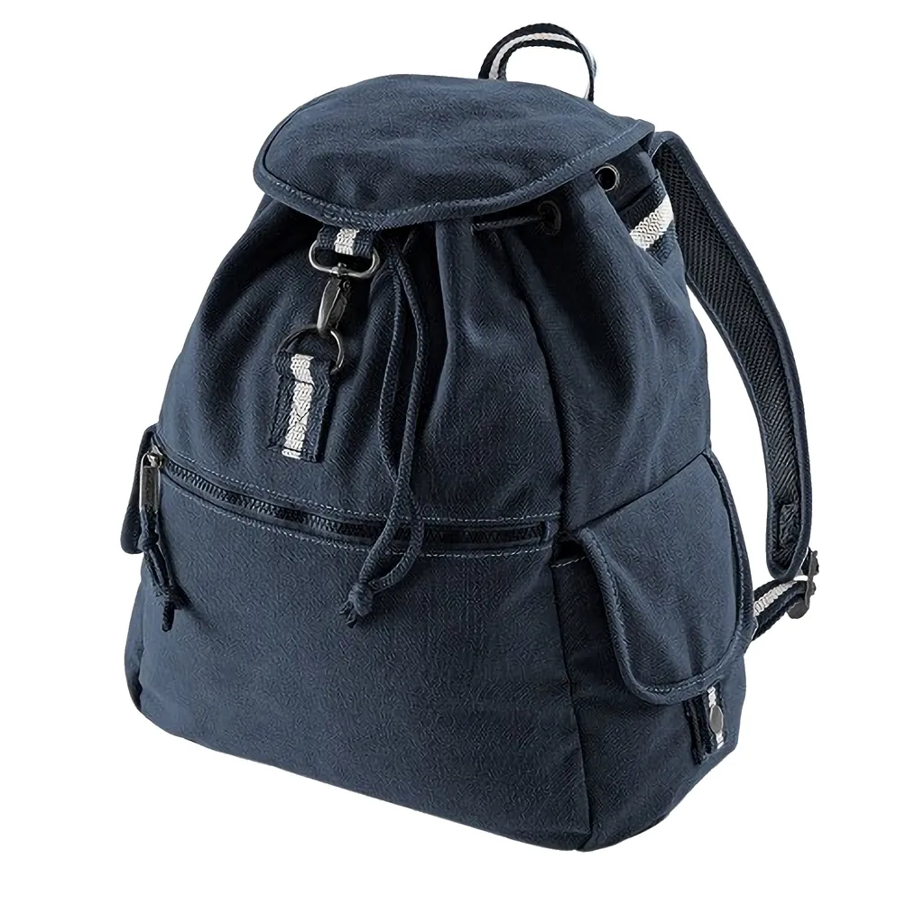 Zaino Quadra QD612 Vintage Canvas Oxford Navy | Zaino in Tela 18L