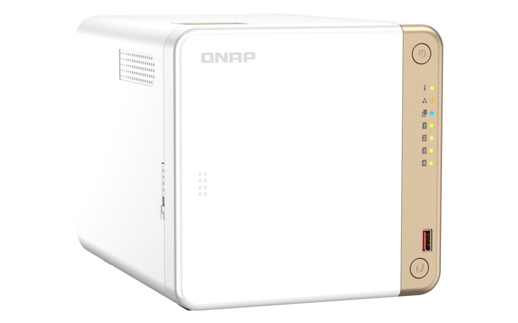 QNAP TS-462 - NAS-Server - 4 Schächte - SATA 6Gb/s - RAID RAID 0, 1, 5, 6, 10, JBOD - RAM 4 GB - 2.5 Gigabit Ethernet - iSCSI Support