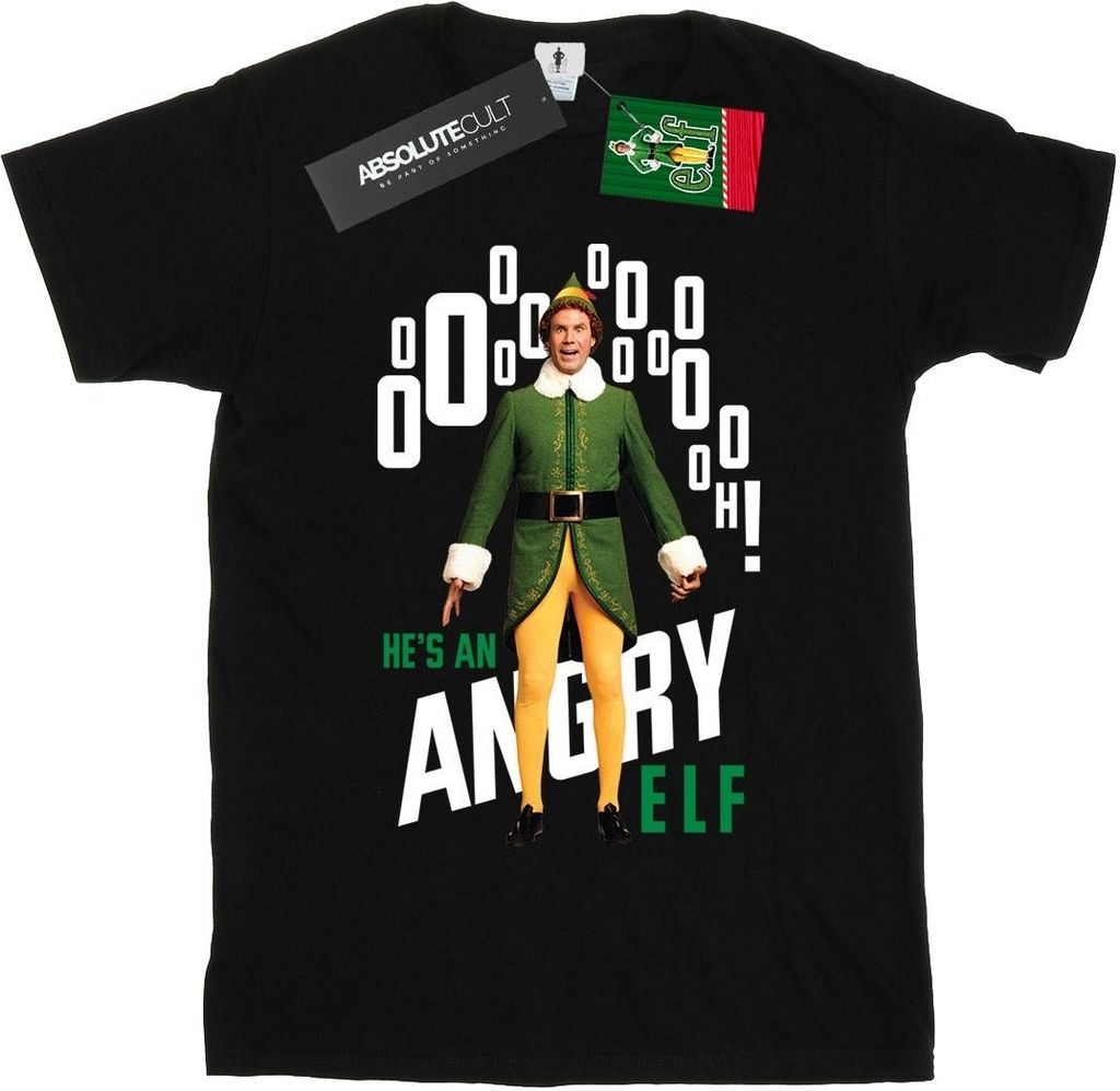 Elf - "Angry Elf" T-Shirt für Damen BI21781 (XXL) (Schwarz)