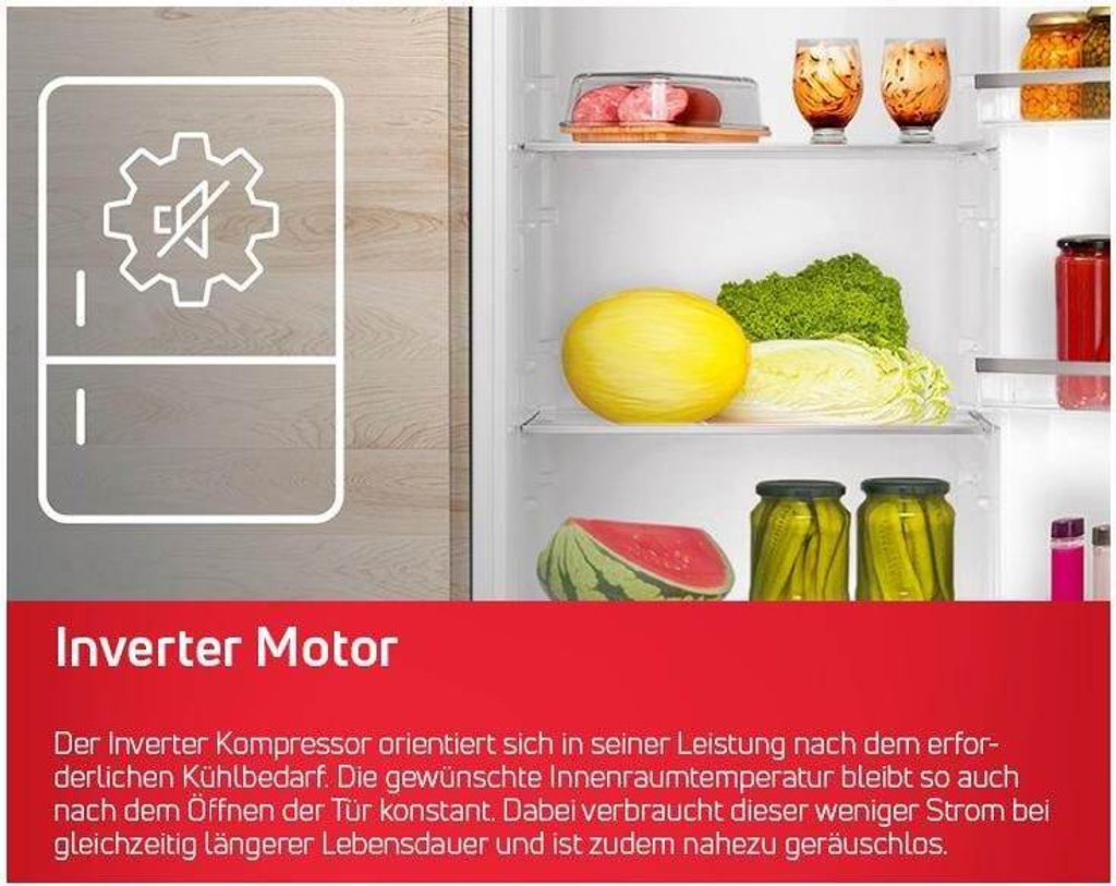 Amica EVKS 357 200 Einbaukühlschrank, 184 cm hoch Produktbild 8