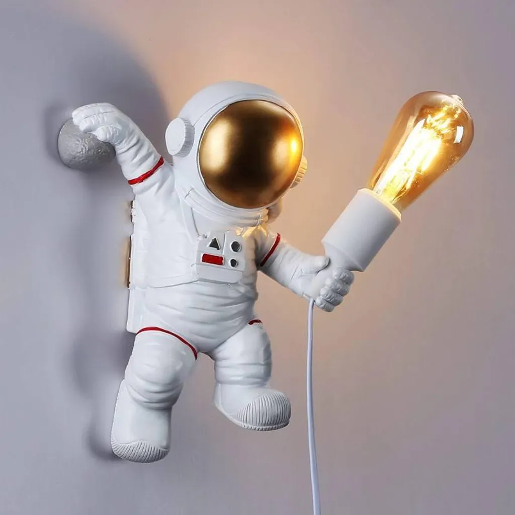 Veilleuse astronaute Neil LED design lune 3D pour chambre de garçon