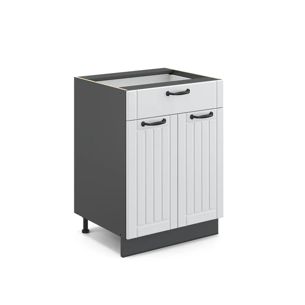 Meuble Bas Cuisine 60 cm Vicco Fame-Line : Rangement Robuste Tiroir Silencieux