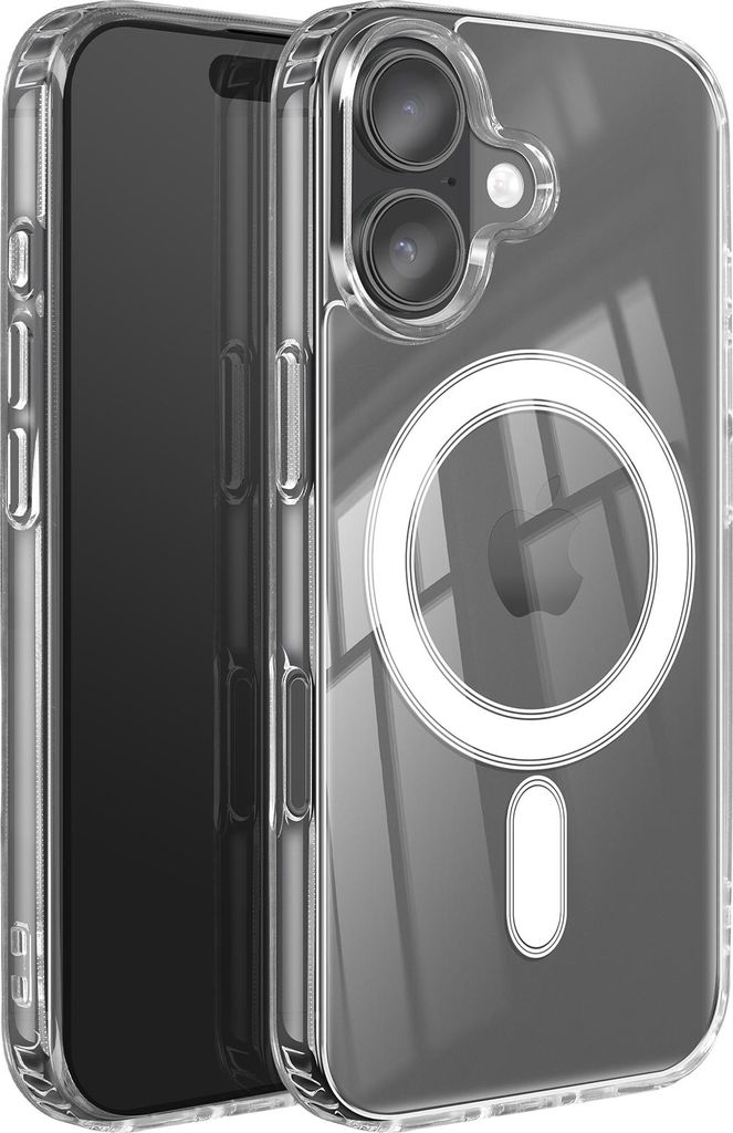 Swissten, MagSafe-Hülle iPhone16 verstärkt MagStick Clear Jelly, Transparent