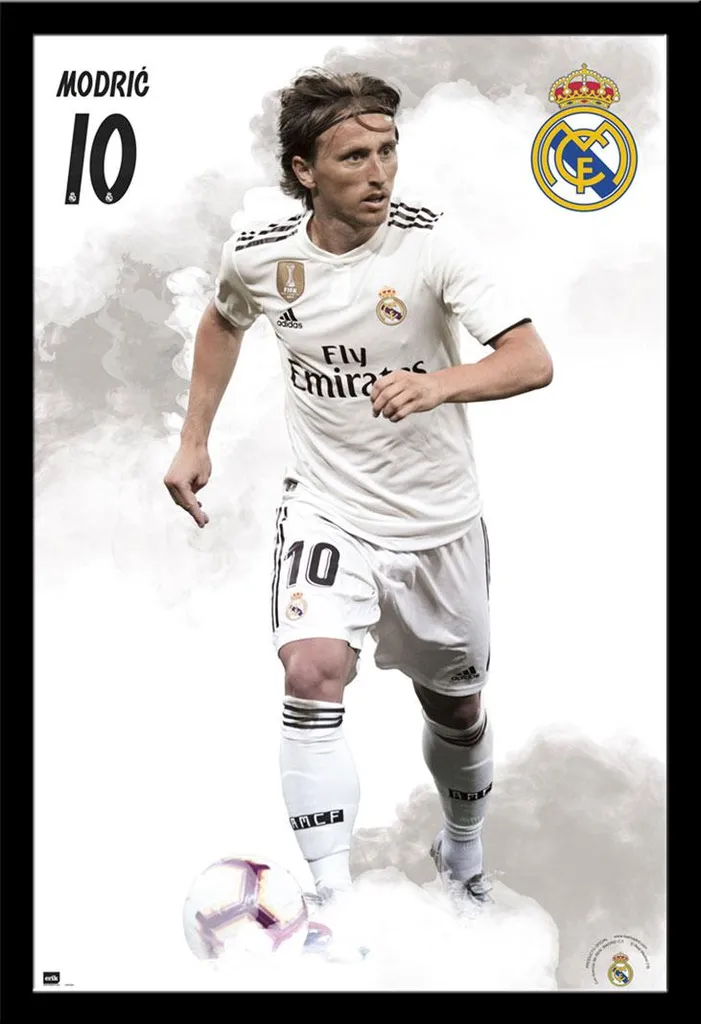 Poster Real Madrid Luka Modric 18/19 con Cornice Shinsuke Nera