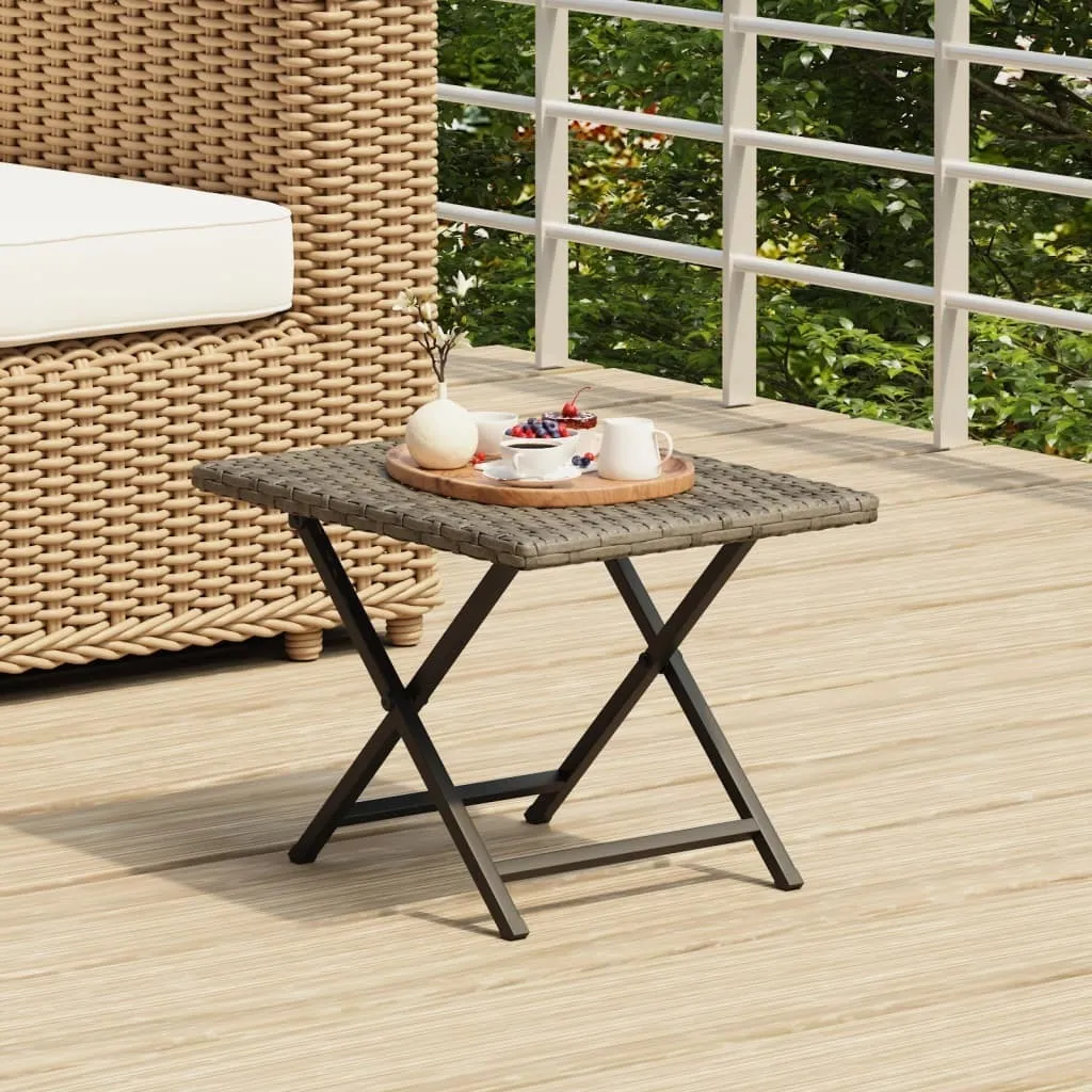 Table de balcon pliante grise ZMH 45x35x32 cm idéale pour petits espaces