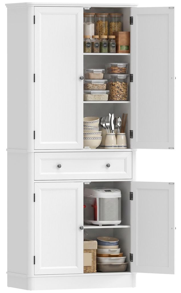 Mobiletto da cucina HOMCOM, 186,4 cm, mobiletto alto con 4 Immagine del prodotto 
