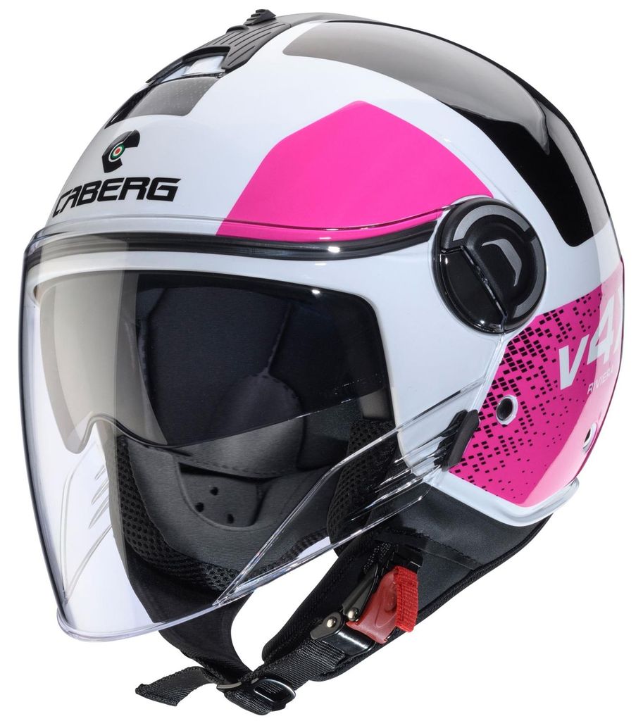 CABERG RIVIERA V4X ALPHA Jethelm M in rosa/schwarz/weiß Produktbild 