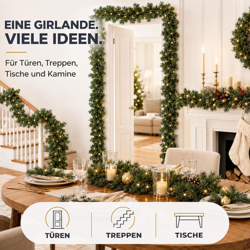 Weihnachtsgirlande grün 10 Meter
