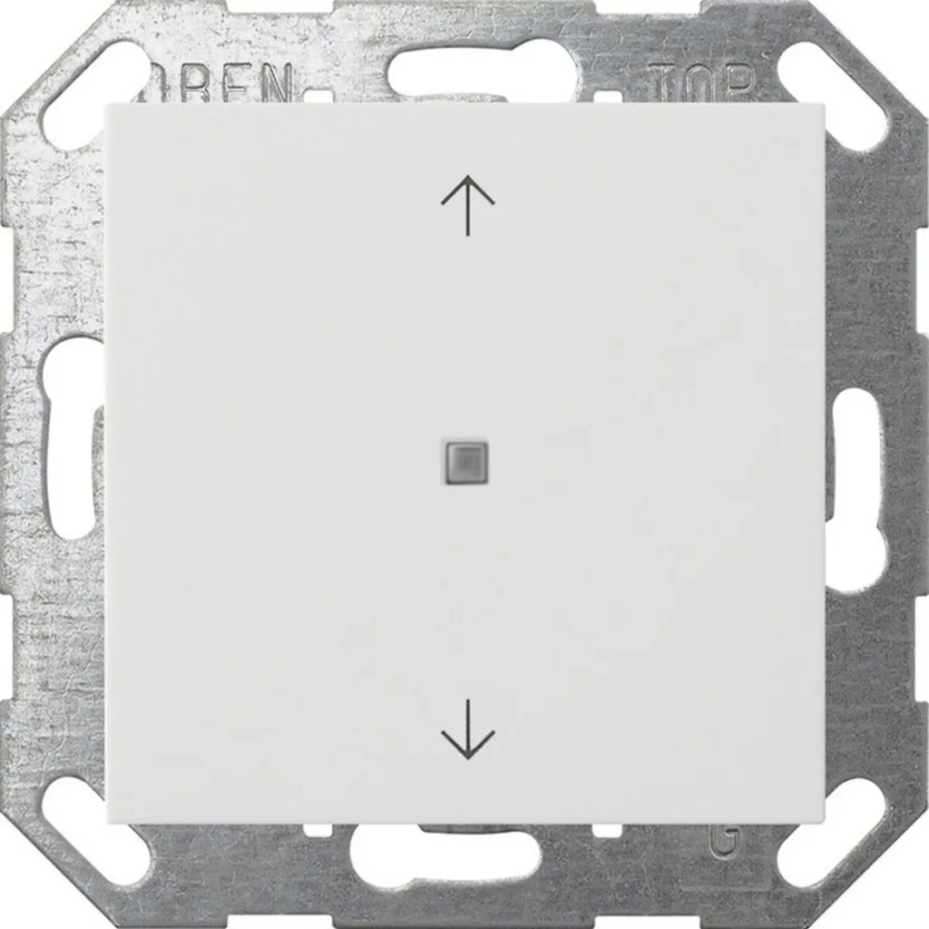 Bouton-poussoir bascule Gira 517227 Système 55 pour commande éclairage