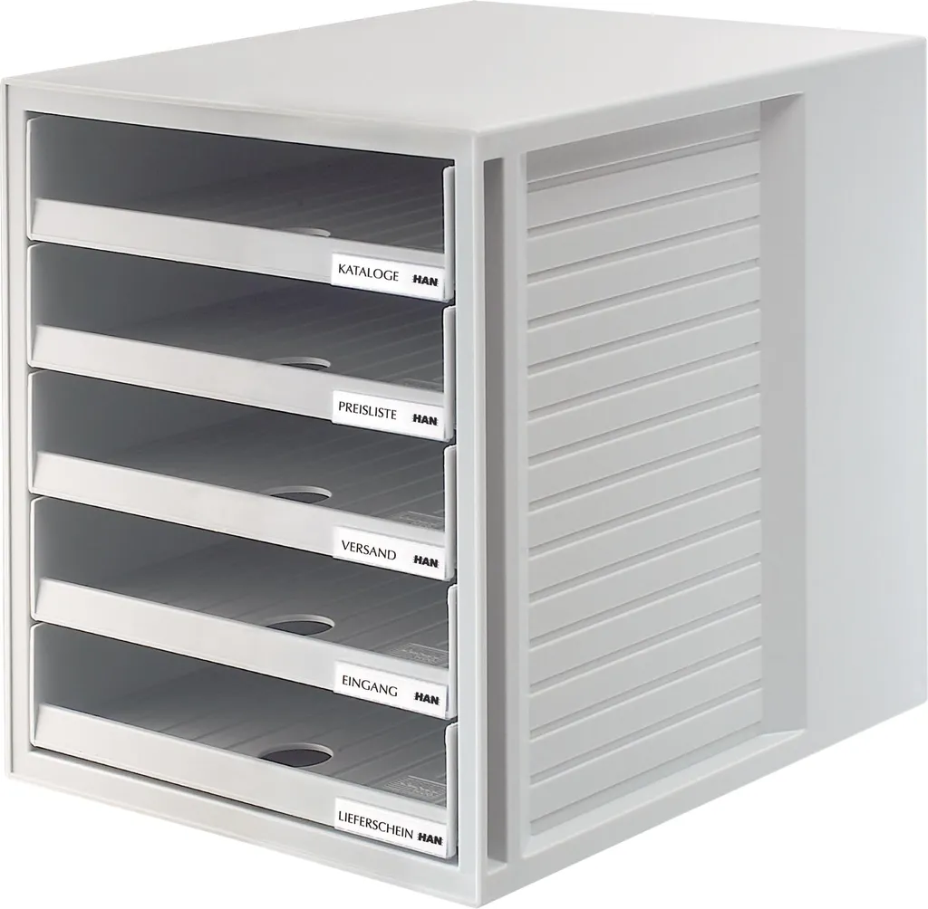 HAN Schrank-Set Cassettiera Ufficio Grigio - Organizzazione Professionale