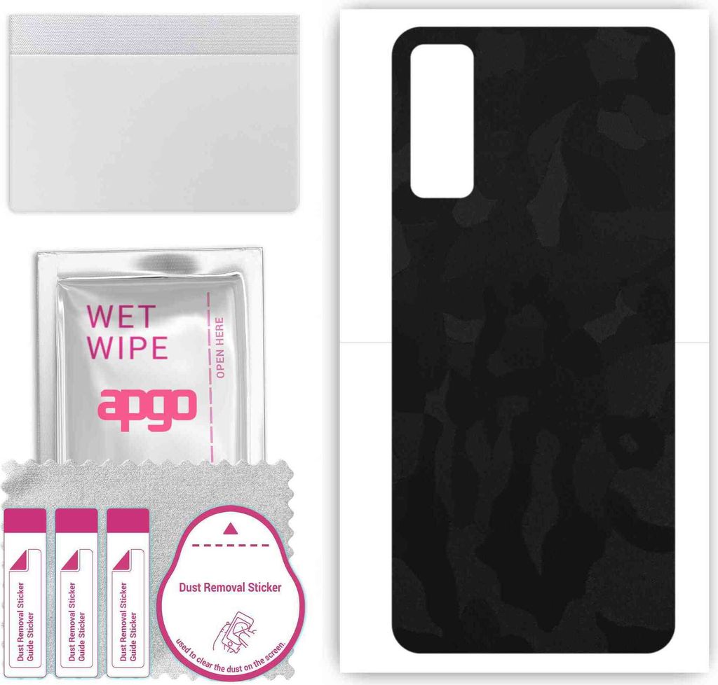 apgo Rückseite Schutzfolie, Skin, kompatibel mit Huawei Enjoy 20 Pro, Hinten Displayschutzfolie aus Vinylfolie, kratzfest, einfache Montage - Schw...