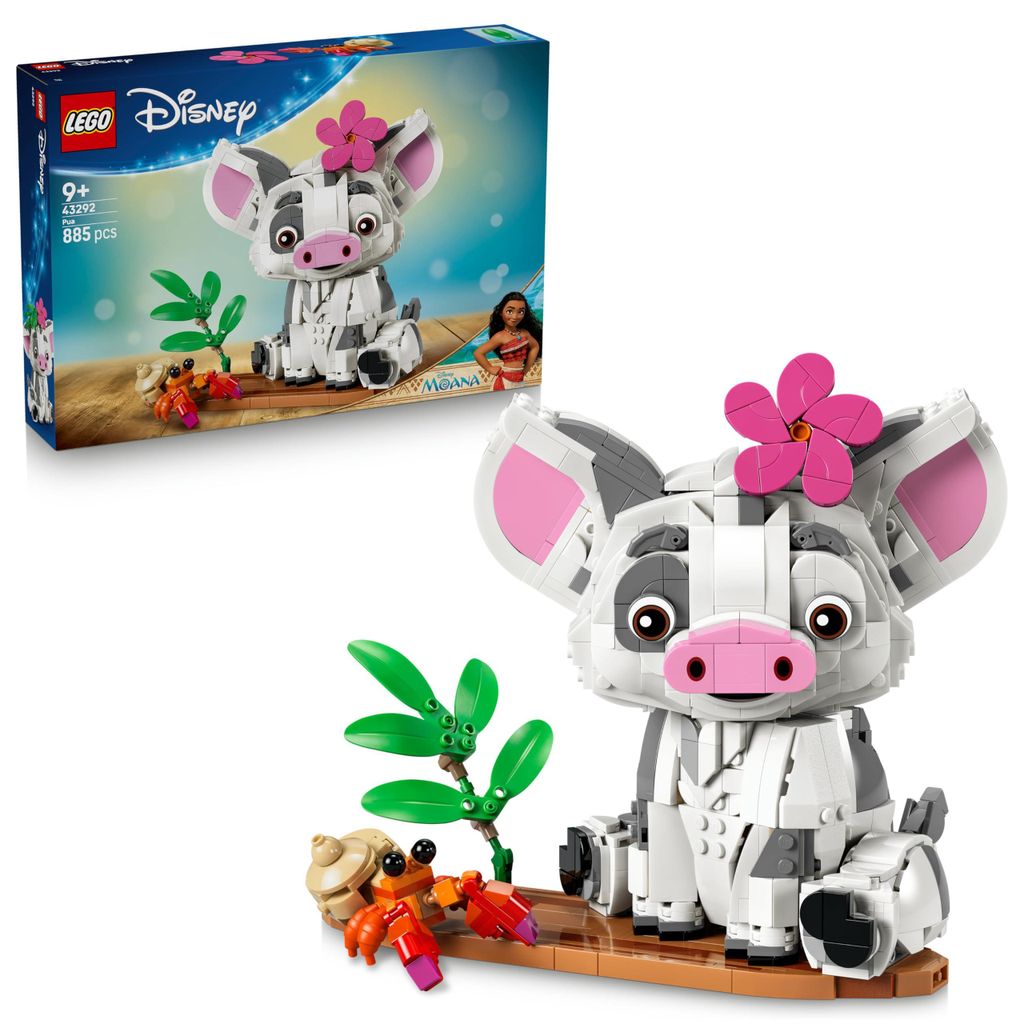 LEGO Disney Vaiana 43292 Pua Action Figure, Maialino Immagine del prodotto 