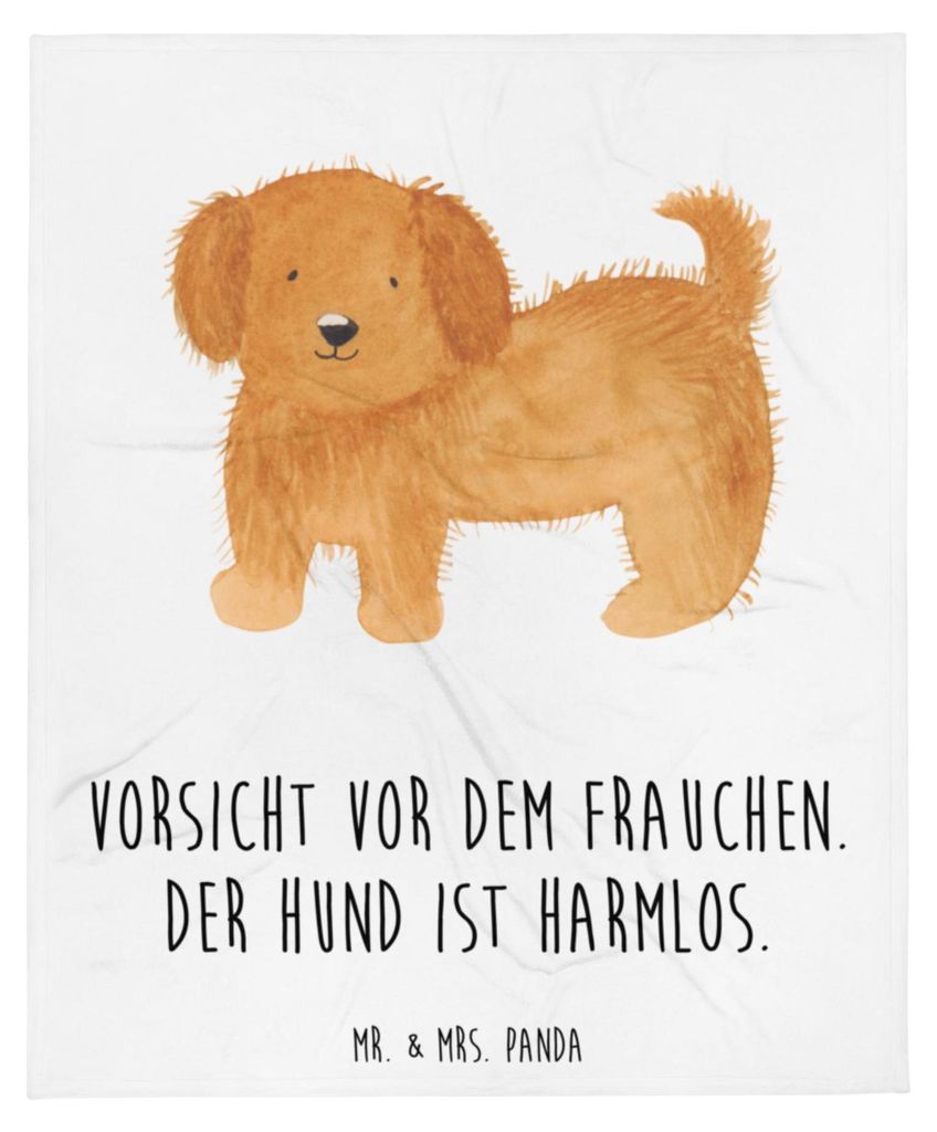 Mr. & Mrs. Panda Sofaüberwurf Hund Flauschig - Weiß - Geschenk, Sprüche, Decke, Kuscheldecke, Winterdecke, Plüschdecke, Hunde, Vierbeiner, Witz...