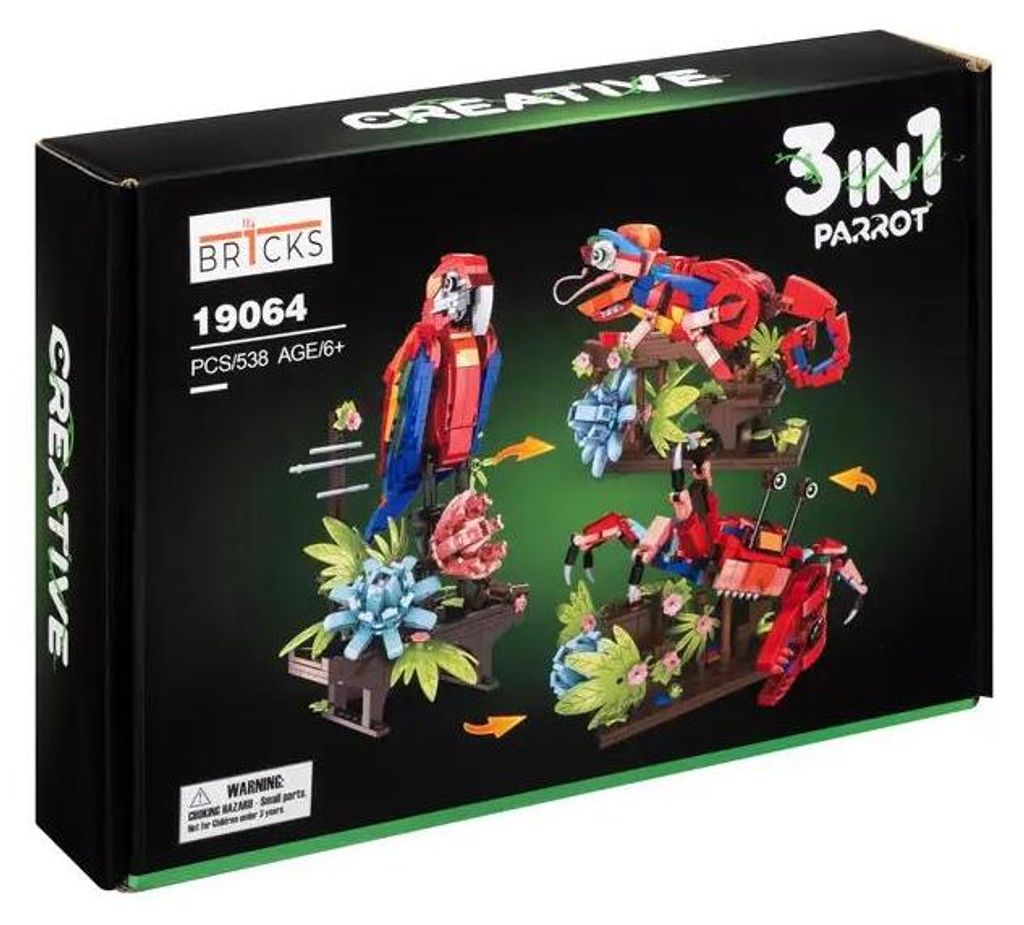 Br1cks Building Block Sets Papagei 3 in 1