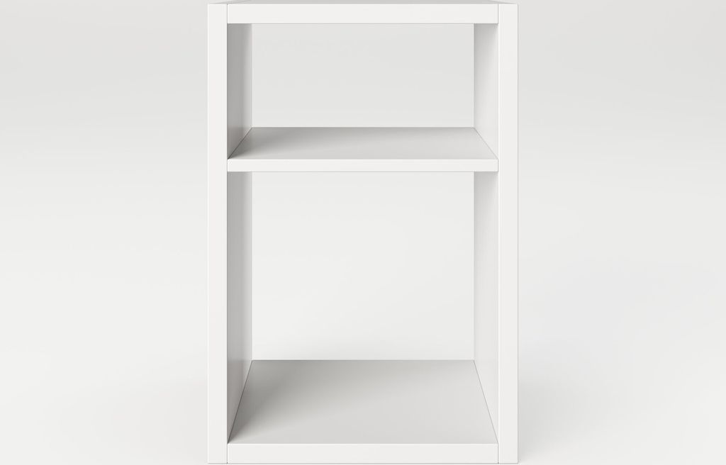 Fortuna - Beistelltisch, Nachtisch, Regal, Couchtisch, 2 Fächer,asymmetrische Aufteilung