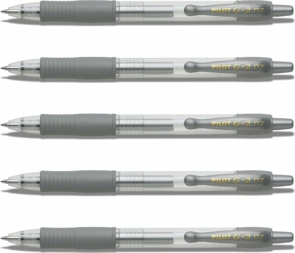 Pilot G2-07 Gelschreiber silber - 5er-Set Produktbild 