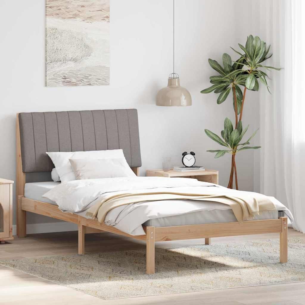 Maison Exclusive - Bettrahmen mit Kopfteil Braun 100 x 200 cm Massives Kiefernholz