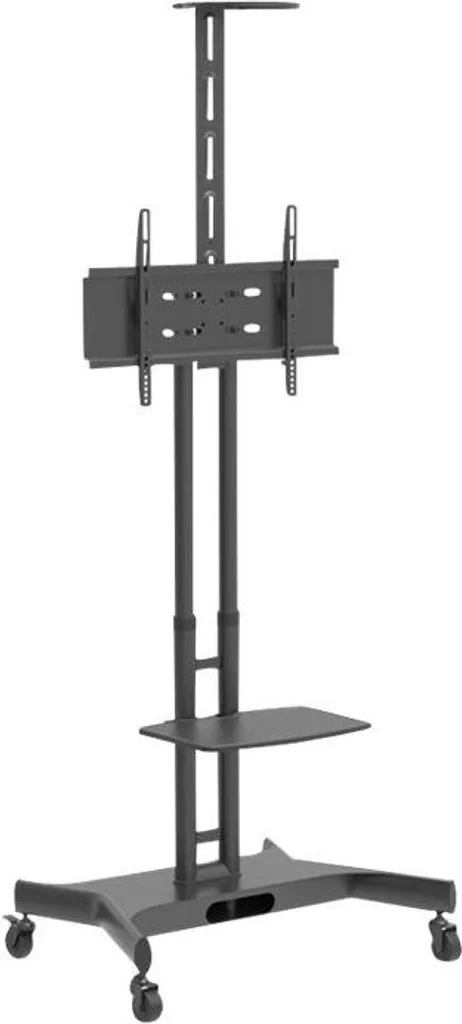 Support de sol mobile en acier avec gestion des câbles pour écran 55''