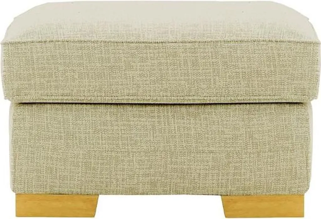 Pouf assise d'appoint chêne clair Avos-Vitolini - Idéal salon et bureau