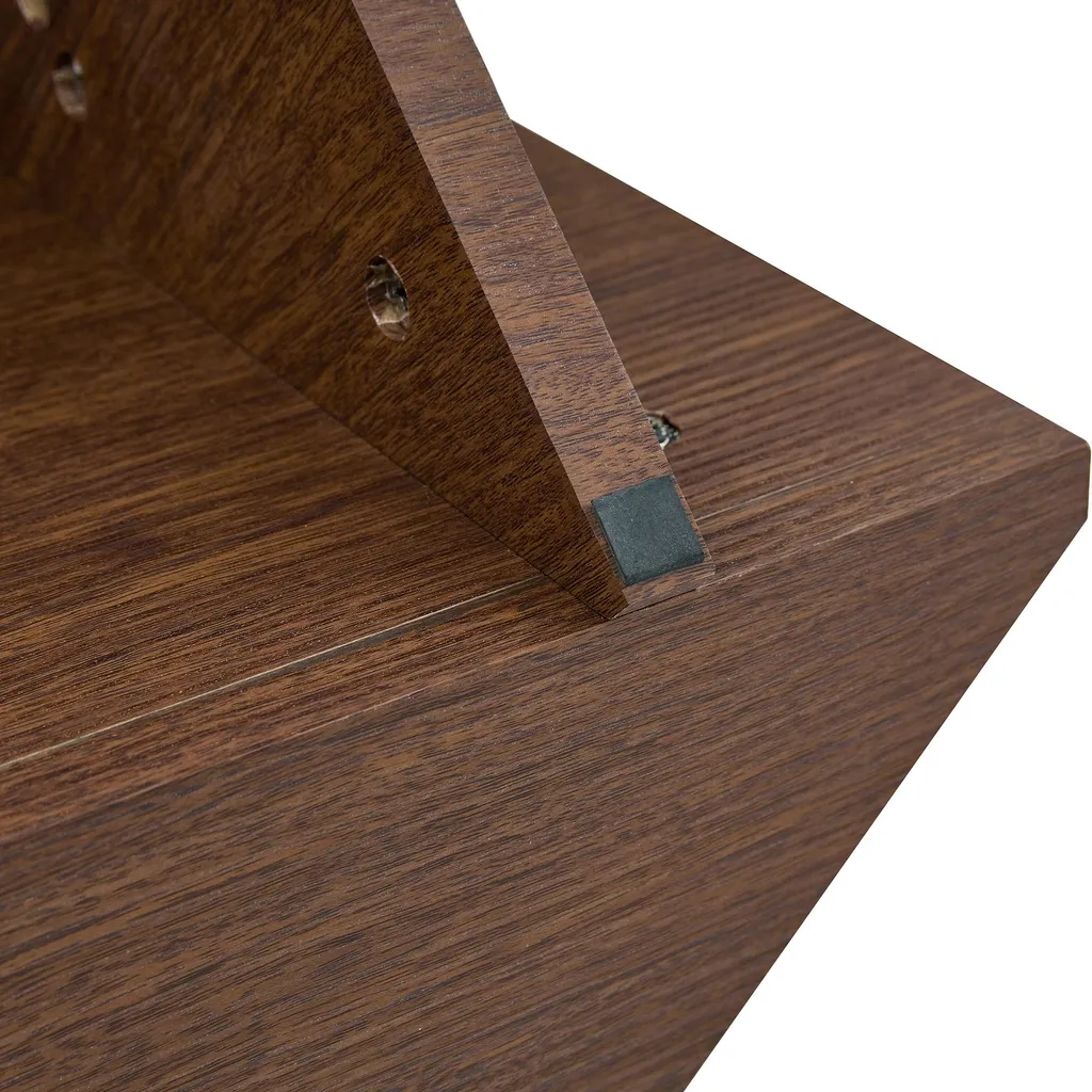 Optimisez votre salon : Table basse à rangements multiples en noyer - 6