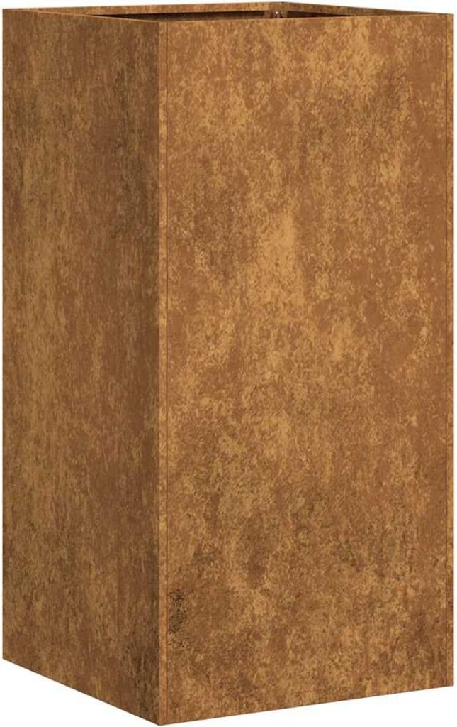 vidaXL Pflanzkübel Rostig 40x40x80 cm Wetterfester Stahl