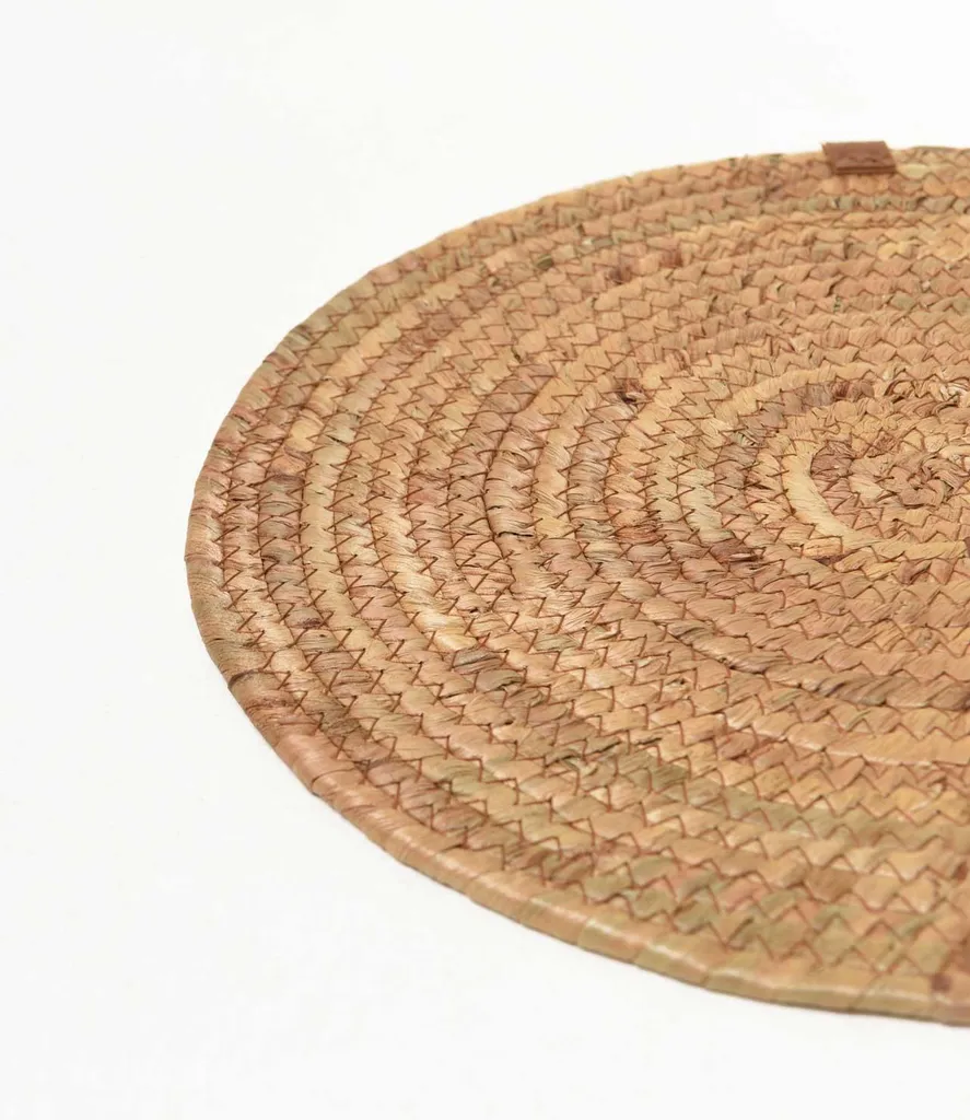 Set de Table Naturel ILANA Protège-Table Durable en Jacinthe d'Eau - 8